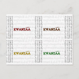Modern Happy Kwanzaa Postcard