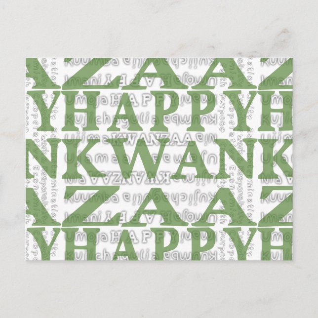 Modern Happy Kwanzaa Postcard (Front)