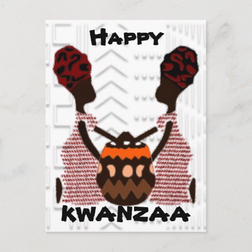 Modern Happy Kwanzaa Postcard