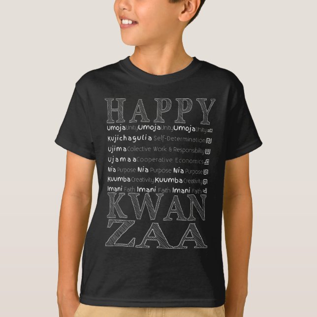 Modern Happy Kwanzaa T-Shirt (Front)