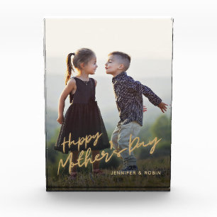 Modern Happy Mothers Day Custom Photo Block