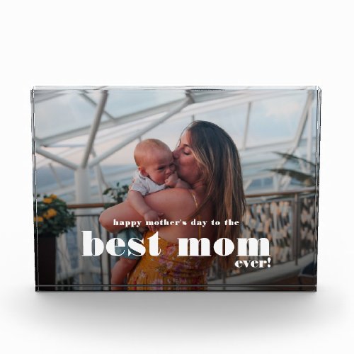 Modern Happy Mothers Day Keepsake Photo Block