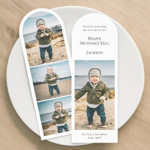 Modern Happy Mother's Day Simple 4 Photo Collage Bookmarks