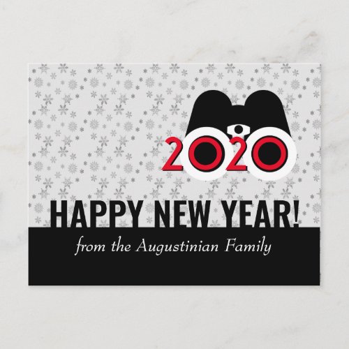 Modern HAPPY NEW YEAR 2020 Vision Snowflakes Postcard