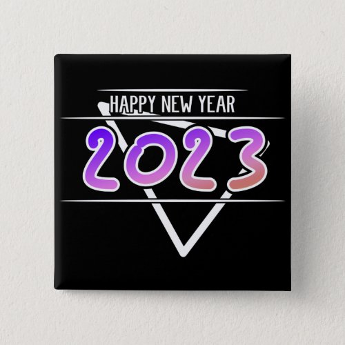 Modern Happy New Year 2023 Typography Button