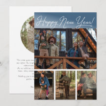 Modern Happy New Year 4 Photo Collage