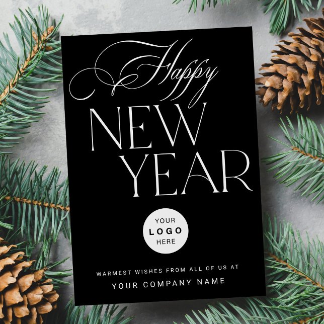 Modern Happy New Year business logo corporate  Holiday Card (Creator Uploaded)