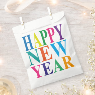 Modern Happy New Year   Favor Bag