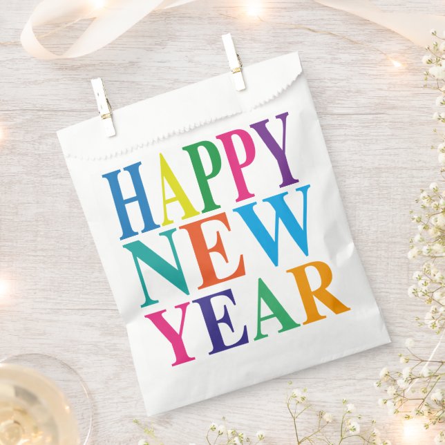 Modern Happy New Year   Favor Bag (Clipped)