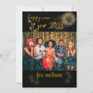 modern happy new year  holiday card