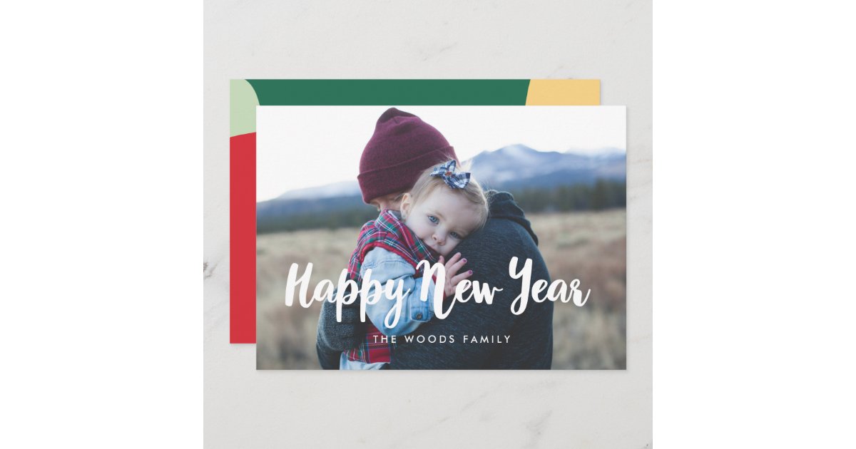 modern happy new year card