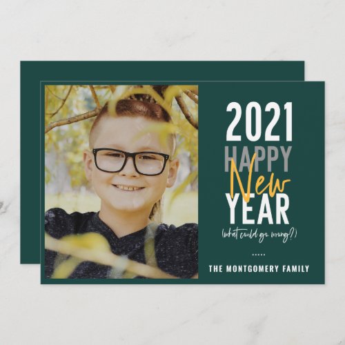 Modern Happy New Year Humor 2021 Holiday Card