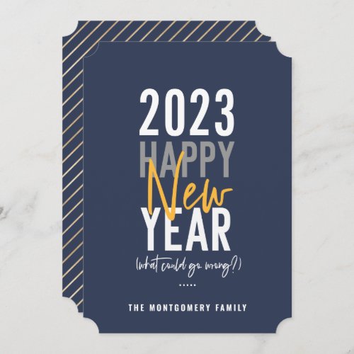 Modern Happy New Year Humor 2023 Holiday Card