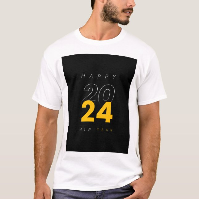 Modern Happy New Year T-shirt (Front)