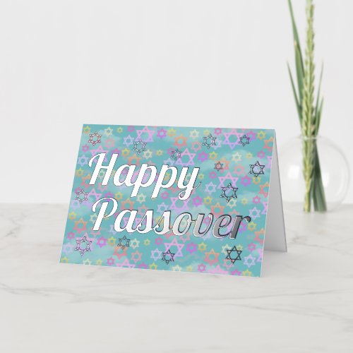 Modern Happy Passover Foil Holiday Card
