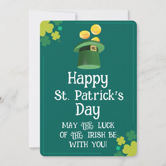 Modern Happy St. Patrick's Day Blessing Invitation (Front)