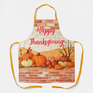 Modern Happy Thanksgiving Beautiful Fall Apron
