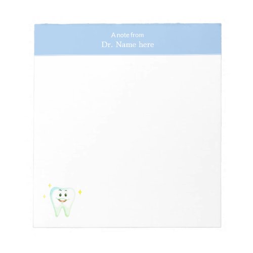 Modern Happy Tooth Simple Dentist Notepad