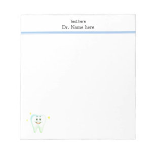 Modern Happy Tooth Simple Dentist Notepad