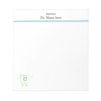 Modern Happy Tooth Simple Dentist Notepad