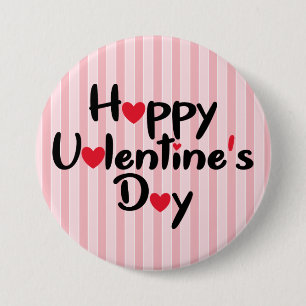 Modern Happy Valentine's Day Button