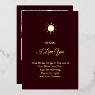 Modern Happy Valentine's Day Photo Foil Holiday Card
