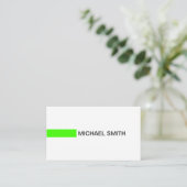Modern Harlequin Elegant Professional Plain White Business Card (Standing Front)