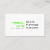 Modern Harlequin Elegant Professional Plain White Business Card (Back)