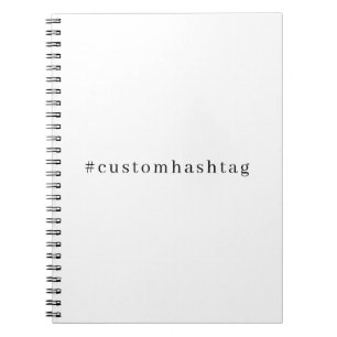 Modern Hashtag Social Media Design Notebook