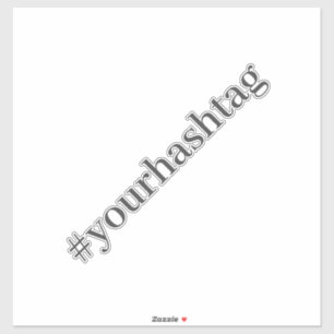 Modern Hashtag Sticker