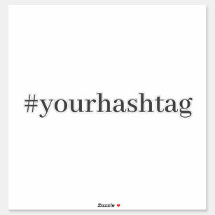 Modern Hashtag  Sticker