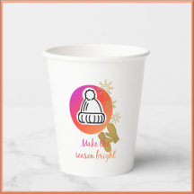 Modern Hat and Mittens Winter Christmas Season