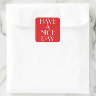 Modern Have A Nice Day Personalized Sticker Roll