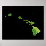 Modern Hawaiian Island Chain Poster