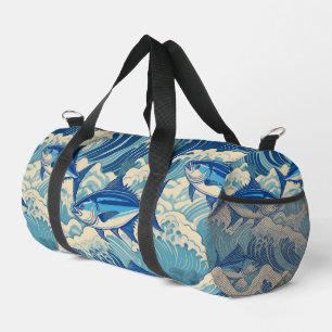 Modern hawaiian print duffle bag