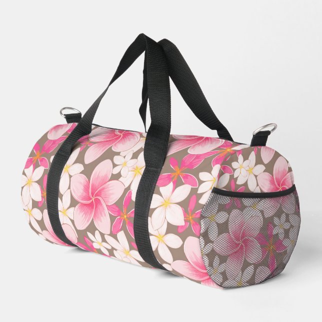 Modern hawaiian print duffle bag (Right Corner)