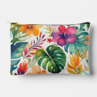 Modern hawaiian print flower pattern