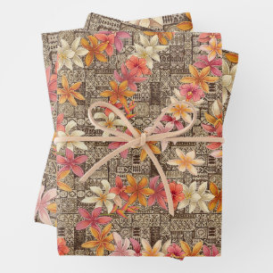 Modern Hawaiian print pattern Wrapping Paper Sheets