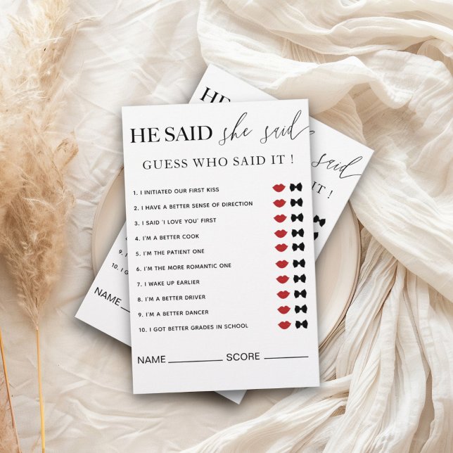 Modern He Said, She Said Bridal Shower Flyer (Creator Uploaded)