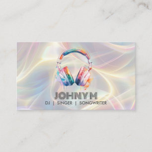 Modern Headphones DJ Songwriter Music Singer Business Card