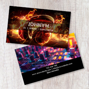 Modern Headphones DJ Songwriter Music Singer Business Card