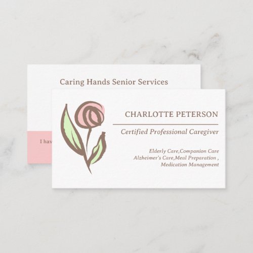 Modern Health Caregiver Business Card