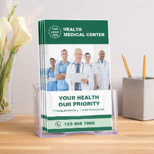 Modern Health Clinic Doctor Green Tri-Fold Brochure