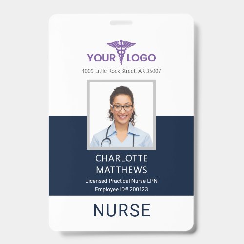 Modern Health Company Employee Logo and Photo ID Badge