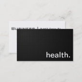 Modern Health Professional- Black Texture Business Card (Front/Back)