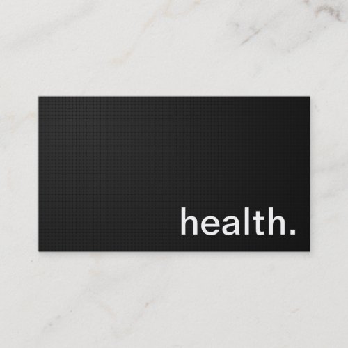 Modern Health Professional- Black Texture Business Card Templates