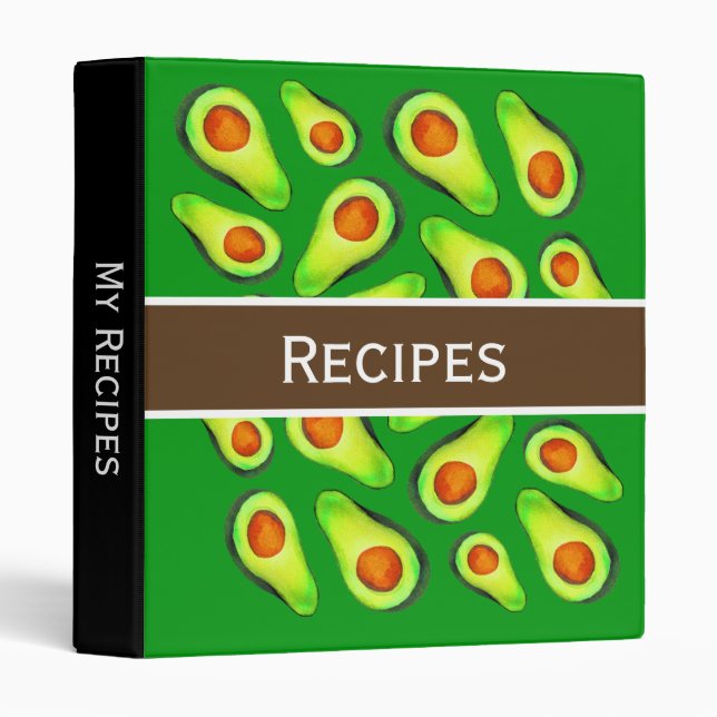Modern healthy avocado cooking Recipe Folder (Front/Spine)