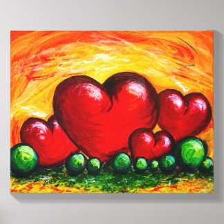 Modern Heart Art - A Place for Love Canvas Photo Tile