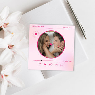 Modern Heart Forever Love Photo Valentines Day Holiday Card