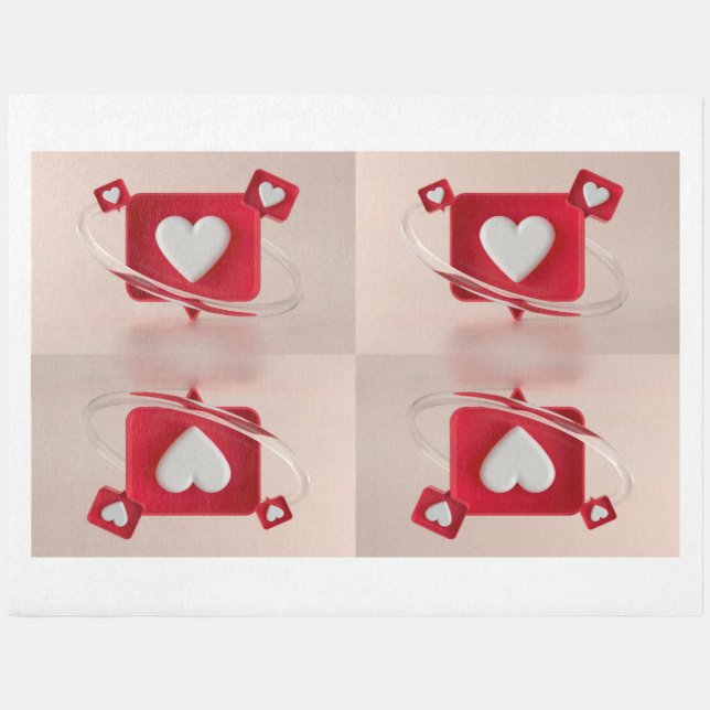 Modern Heart Icon Rug – Minimalist Love Design (Front)